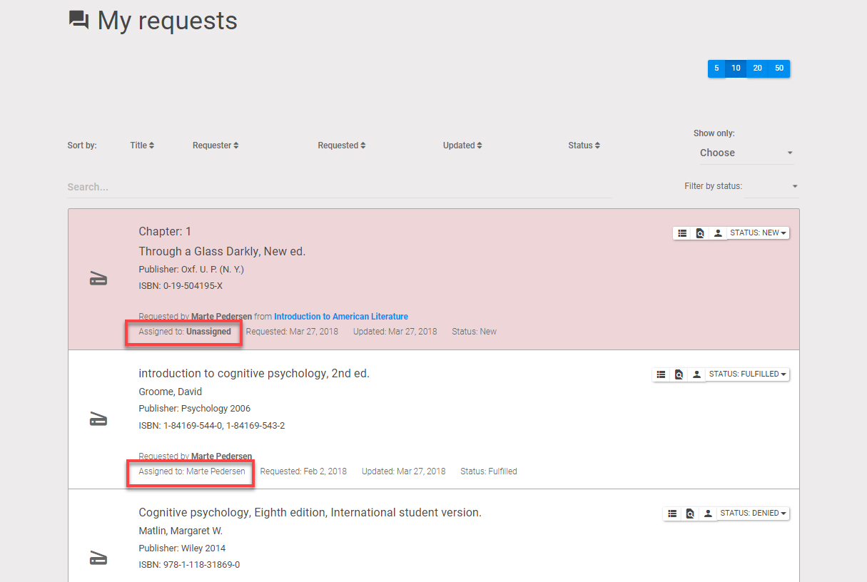 KeyLinks: My Requests