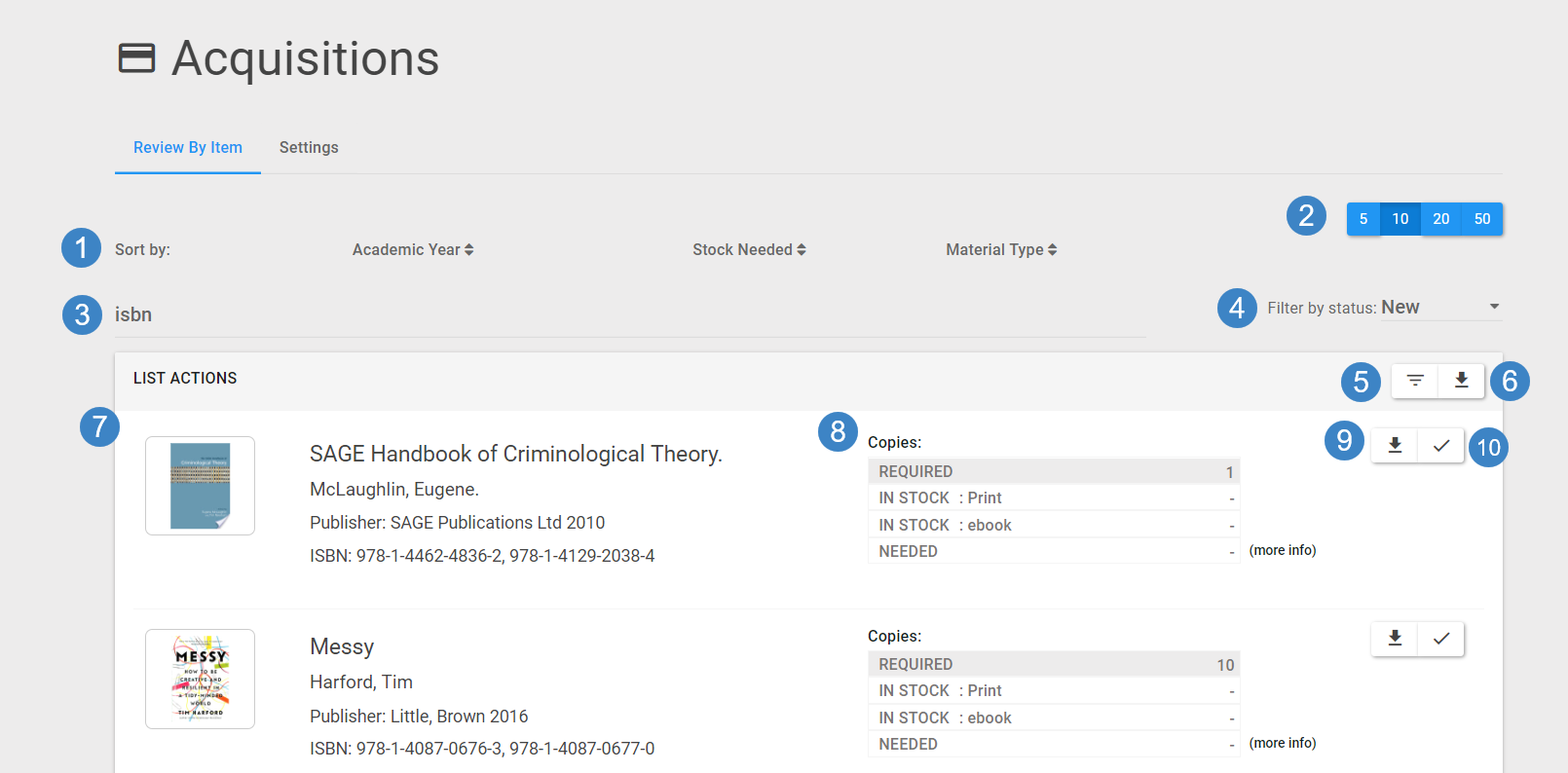 Keylinks: Acquisitions Workflow